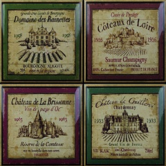 Wine Decors Label 4 pz